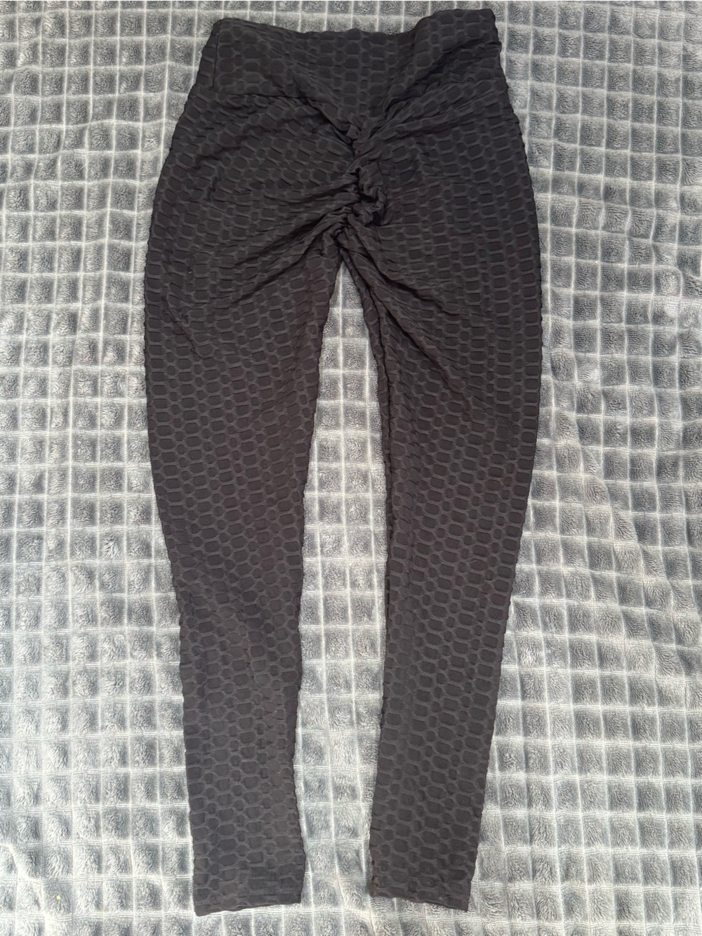 2/$20 NWT Small Enhancing Textured Black Scrunch Front Leggings Yoga Pants (B2)